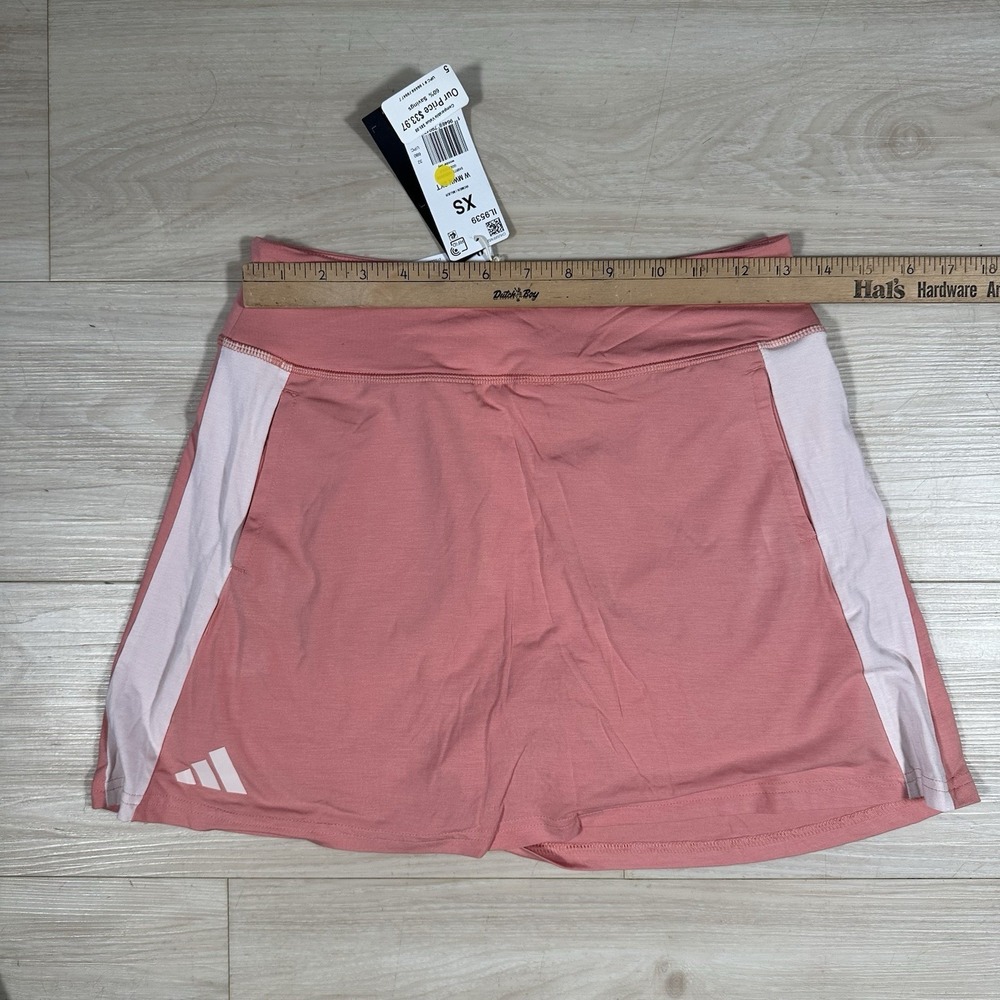 ADIDAS WOMEN'S PINK SKORT SIZE XS GOLF TENNIS PICKLEBALL STRETCH EUC SPRING - Picture 4 of 6